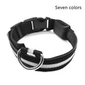 LED Dog Collar – USB Rechargeable, Waterproof Nylon Flashing Light Collar for Night Safety Walking, Adjustable Luminous Pet Accessory for Small & Large Dogs