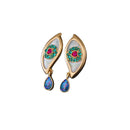 Vintage Court Light Luxury Vintage Earrings Enamel Painted Earrings