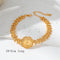 Simulation Gold Hollow Flowers Leaves Watch Chain