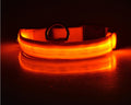 LED Dog Collar – USB Rechargeable, Waterproof Nylon Flashing Light Collar for Night Safety Walking, Adjustable Luminous Pet Accessory for Small & Large Dogs