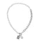 Necklace Pendant Lock-Chains Punk Jewelry Irregular Pearl