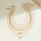 Snake Bone Chain Contrast Color Necklace Women's Versatile Diamond