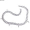 Trend Titanium Steel Cross Cuban Link Chain Ins Cold Hip Hop Silver Necklace