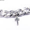 Trend Titanium Steel Cross Cuban Link Chain Ins Cold Hip Hop Silver Necklace