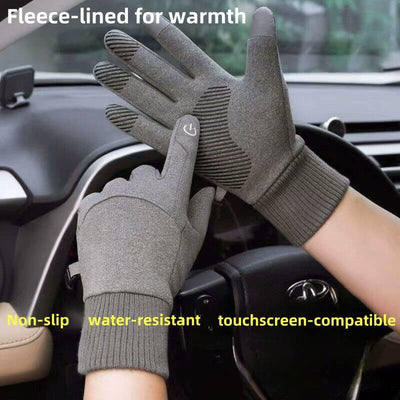 Men's Cycling Touchscreen Fleece Driving Gloves