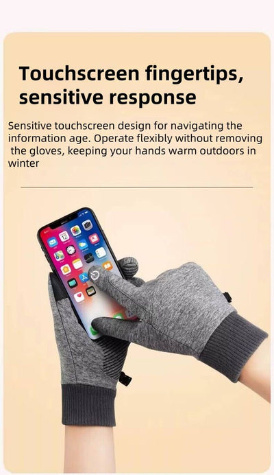 Men's Cycling Touchscreen Fleece Driving Gloves