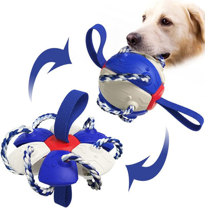 Pro Dog Soccer Ball – Tug & Kick Training Toy for Active Dogs like Border Collies, Durable & Inflatable, Great for Outdoor Playtime & Exercise