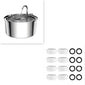 The Most Popular Cat Water Fountain,Cat Water Fountain Stainless Steel,108oz 3.2L Cat Fountain For Drinking - Pet Water Fountain Inside - Automatic Dog Watering Dispenser Bowl - Pet Feeding & Watering Supplies - Water Level Window