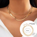 Snake Bone Chain Contrast Color Necklace Women's Versatile Diamond