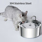 The Most Popular Cat Water Fountain,Cat Water Fountain Stainless Steel,108oz 3.2L Cat Fountain For Drinking - Pet Water Fountain Inside - Automatic Dog Watering Dispenser Bowl - Pet Feeding & Watering Supplies - Water Level Window