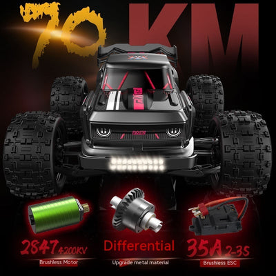 ThunderX 4WD Brushless RC Car – High-Speed Off-Road Monster Truck for Adults, 60KM/H Remote Control Racing Vehicle with Powerful Motor & All-Terrain Tires