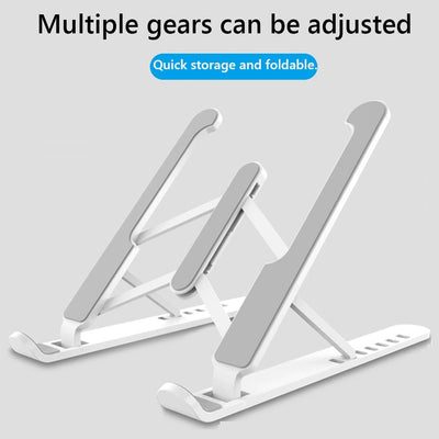 Adjustable Laptop Stand – Portable, Foldable Cooling Riser with 6 Height Levels & Anti-Slip Design for 11–17" Laptops