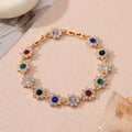Affordable Luxury Style European And American Colored Gems Bracelet