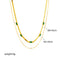 Fashion Retro High Class Elegant Double Layer Twin Blade Clavicle Chain Square Diamond Accessories Necklace