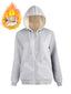 Warm Berber Fleece Pocket Hooded Sweatshirt Coat