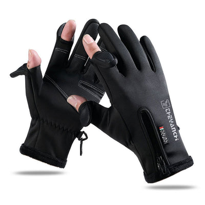 Convertible Winter Gloves – Waterproof Windproof Open-Finger Thermal Gloves for Cycling, Fishing, Skiing – Touchscreen Compatible, Unisex Design