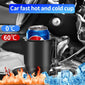 2-in-1 Smart Car Cup – 12V Heating & Cooling Cup Holder with Digital Temperature Display, Travel Mug Warmer & Chiller for Coffee, Tea, Soda, Fits Most Cars
