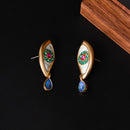 Vintage Court Light Luxury Vintage Earrings Enamel Painted Earrings