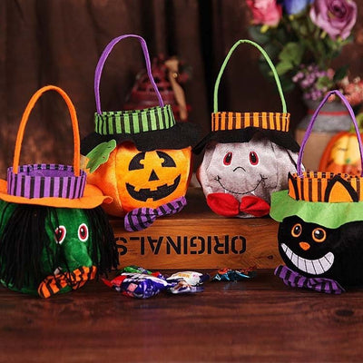 Halloween Treat Bags – Cute Pumpkin & Witch Candy Boxes, Trick or Treat Party Gift Bags for Kids