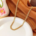 Simulation Gold Hollow Flowers Leaves Watch Chain