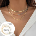 Snake Bone Chain Contrast Color Necklace Women's Versatile Diamond