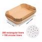 Air Fryer Liners – 300pcs Disposable Non-Stick Parchment Paper for Air Fryers, Greaseproof & Waterproof, Round Paper Inserts for Quick Clean Cooking