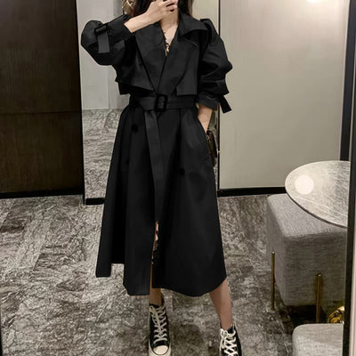 Oversized Double-Breasted Trench Coat