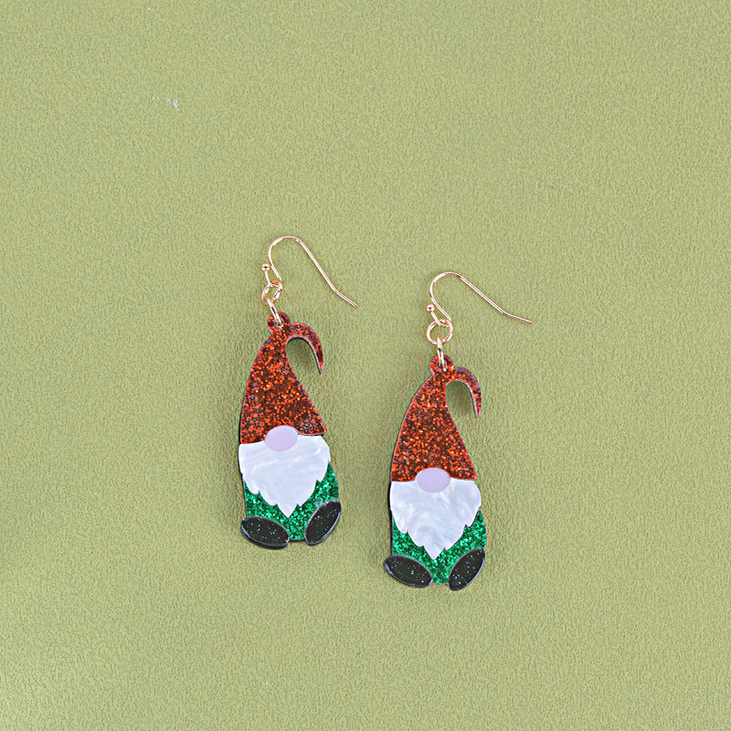 New Santa Claus Cute Fashion Acrylic Earrings
