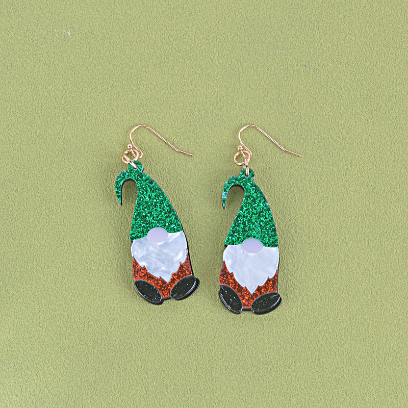 New Santa Claus Cute Fashion Acrylic Earrings