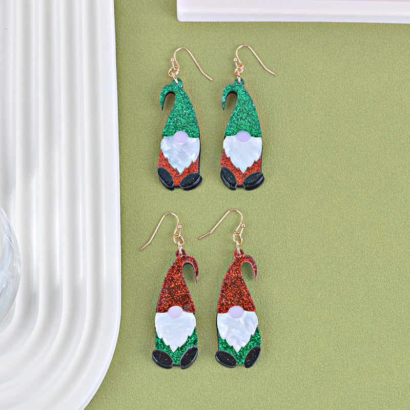 New Santa Claus Cute Fashion Acrylic Earrings
