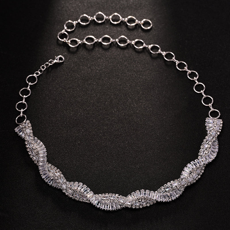 Cross Rhinestone Necklace Female Fashion