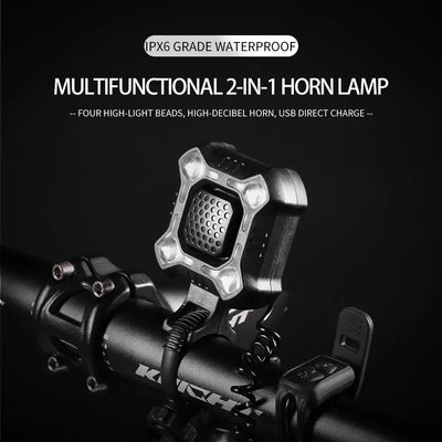 RideAlert USB Rechargeable Bike Horn & Light