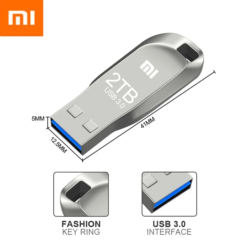 Xiaomi Flash Drive 2TB USB 3.0 Mini High Speed Metal Pendrive 1TB 512GB Stick Portable Drive Waterproof Memoria Storage U Disk