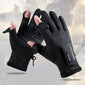 Convertible Winter Gloves – Waterproof Windproof Open-Finger Thermal Gloves for Cycling, Fishing, Skiing – Touchscreen Compatible, Unisex Design