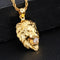 Diamond Lion's Head Men's Pendant Alloy Necklace