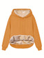 Warm Berber Fleece Pocket Hooded Sweatshirt Coat