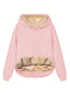 Warm Berber Fleece Pocket Hooded Sweatshirt Coat