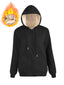 Warm Berber Fleece Pocket Hooded Sweatshirt Coat