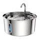 The Most Popular Cat Water Fountain,Cat Water Fountain Stainless Steel,108oz 3.2L Cat Fountain For Drinking - Pet Water Fountain Inside - Automatic Dog Watering Dispenser Bowl - Pet Feeding & Watering Supplies - Water Level Window