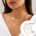 Snake Bone Chain Contrast Color Necklace Women's Versatile Diamond