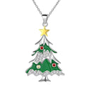 Christmas Tree Necklace Simple Fashion XINGX Rhinestone Earrings
